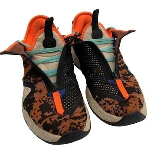 Nike PG 4 Digi-Camo Orange‎ Black Basketball Shoes Lace Zip CD5079-200 Size 10